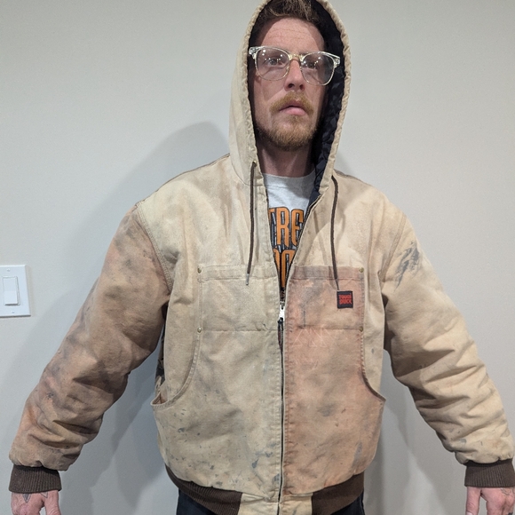 Distressed Custom Tough Duck Work Jacket - Picture 2 of 2